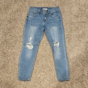 Women's Blue Distressed Jeans
